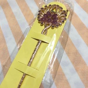 Peacock hat/hair pin